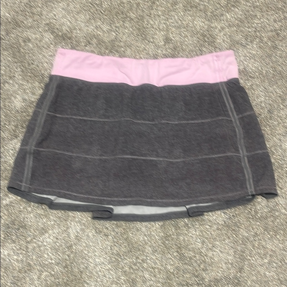 Lululemon Athletica Gray Pace Rival Athletic Skirt
